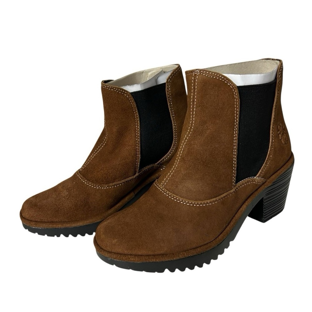 Fly London Ranch Brown Suede Chelsea Boots size 40